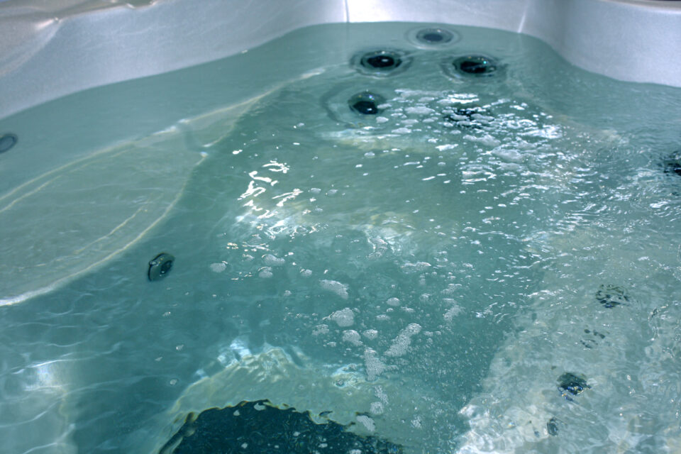 Closeup look of a jacuzzi and health spa